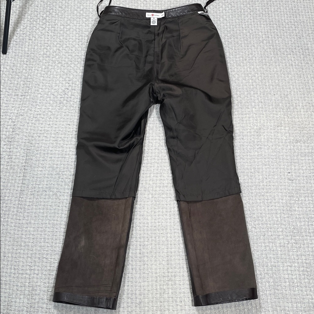 Gorgeous Brown Leather Pants Pockets Lined Vintage Size 8 Petite Real Clothes - Picture 11 of 16
